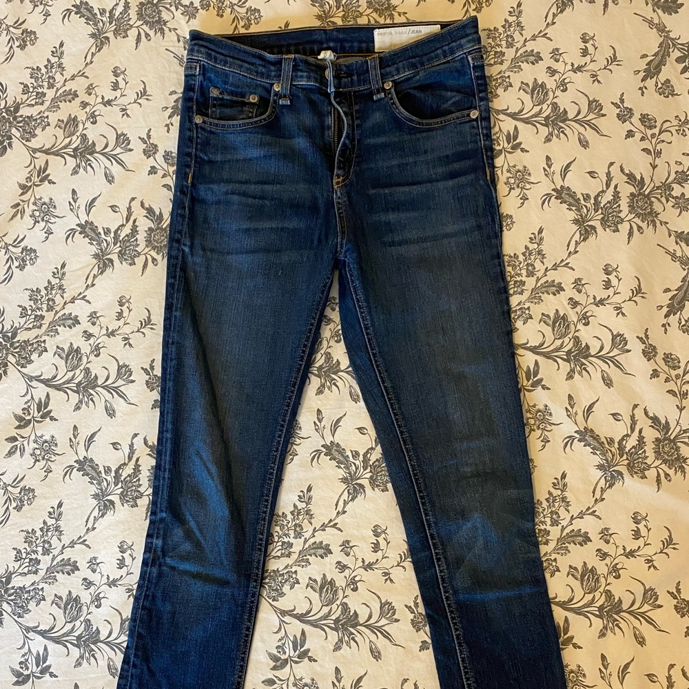 Rag and Bone 10 inch skinny dark wash jeans women’s size 27